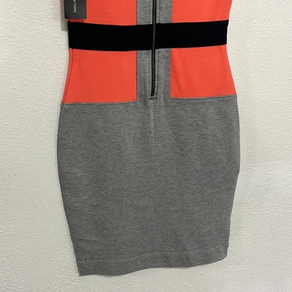 French Connection gray, black, and pink body con dress size 6 - Picture 7 of 11